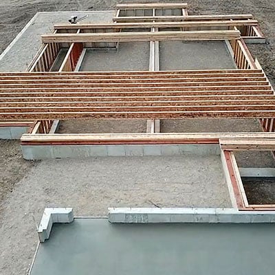 setting joists on new home